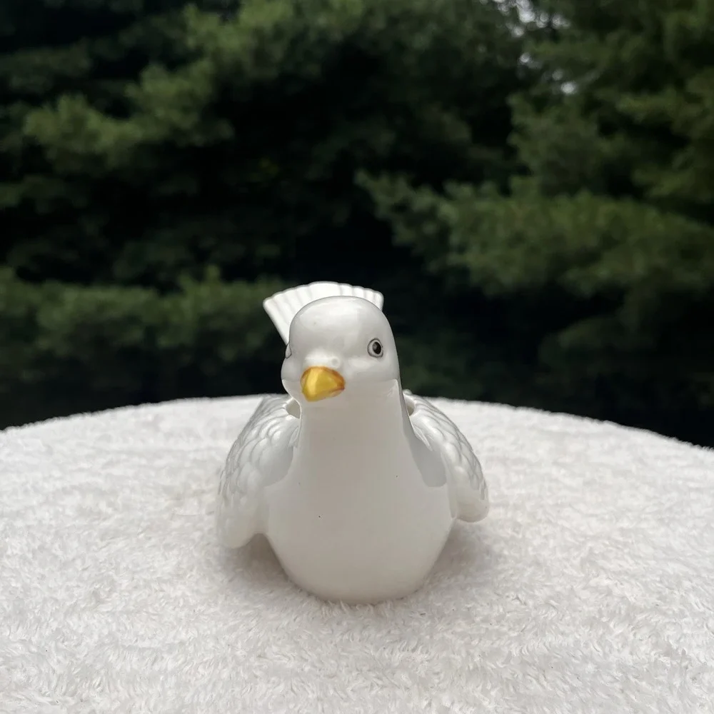 Vintage Napcoware Japan White Dove Bird Planter Ceramic Figurine Vase 5